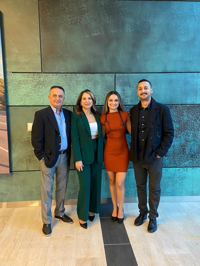 Ray Behroozian with his wife, daughter, and son